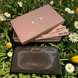 Women's Miu Miu Brown Leather Wallet